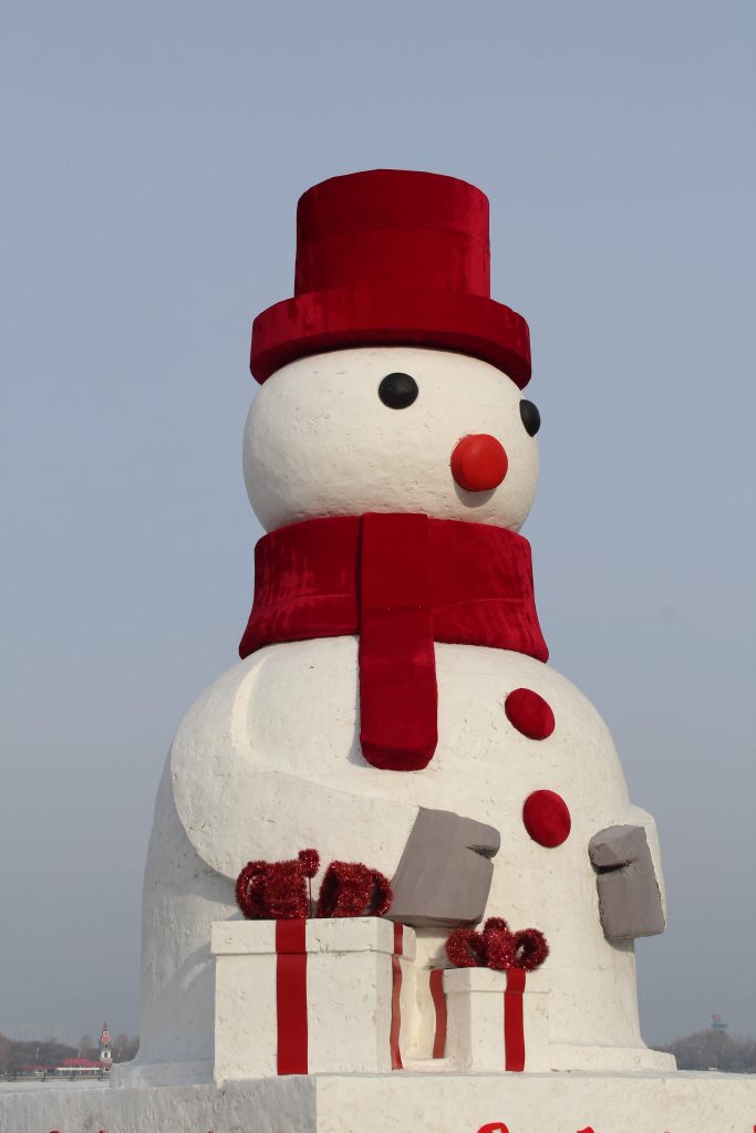 A giant snowman in Harbin