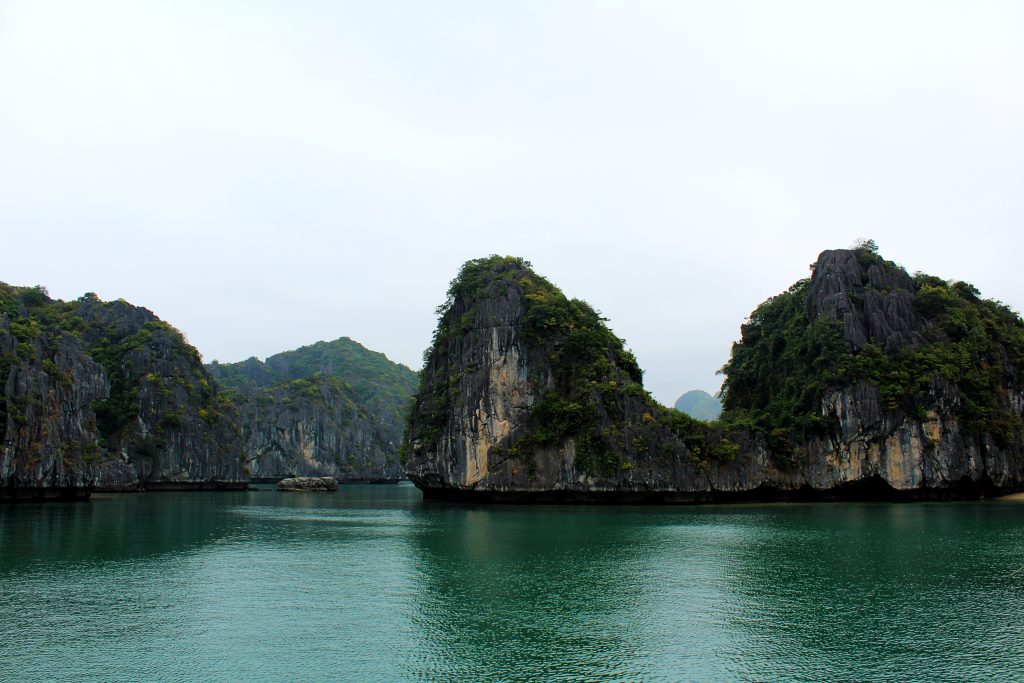 The amazing view from our cheap Ha Long Bay cruise