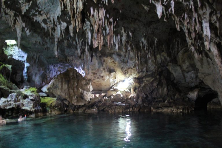 Swimming in Hinagdanan Cave