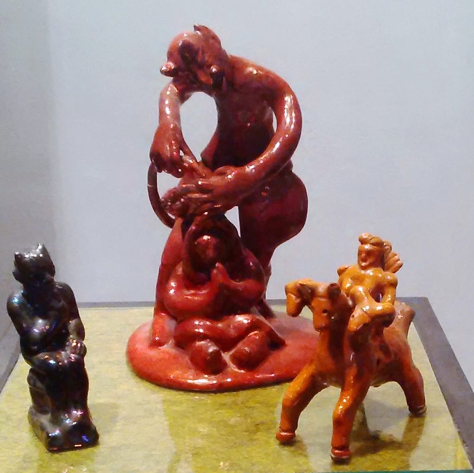 Some of the sculptures at the Devil's Museum in Kaunas