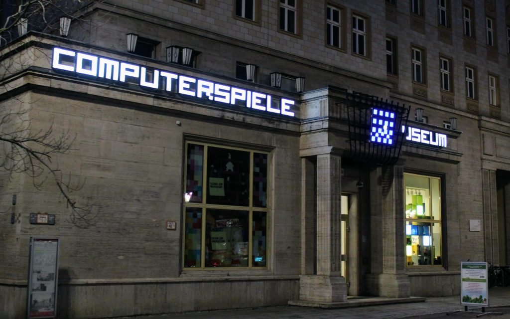 The entrance to the video game museum in Berlin